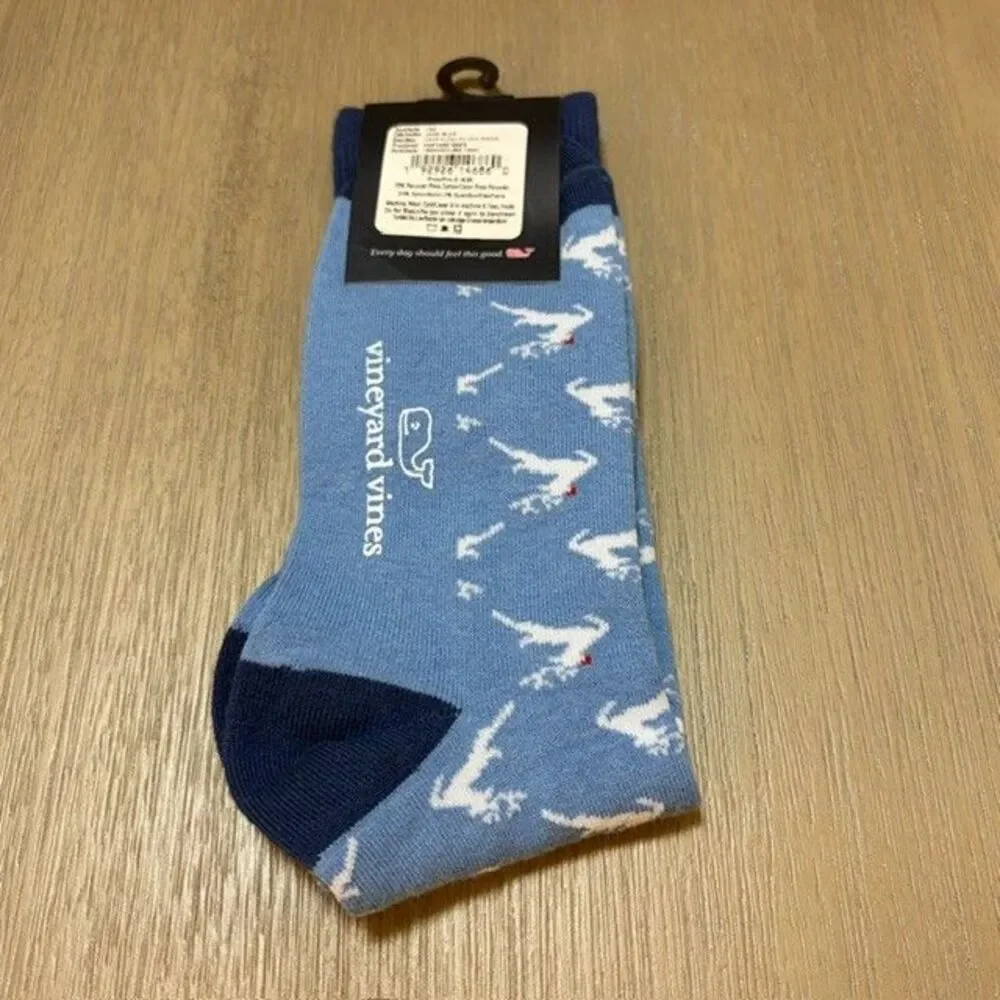 Men's Rudolph Icon Holiday Socks Vineyard Vines Christmas Red Nose Reindeer Blue